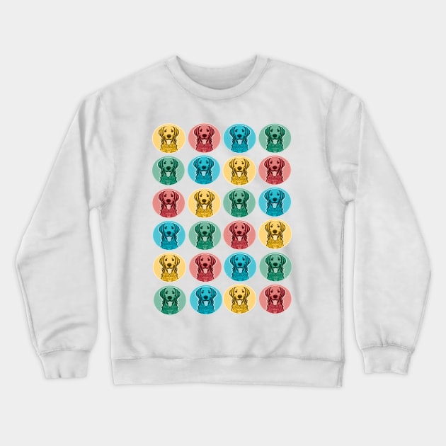 Golden Retriever Circles Crewneck Sweatshirt by FlippinTurtles